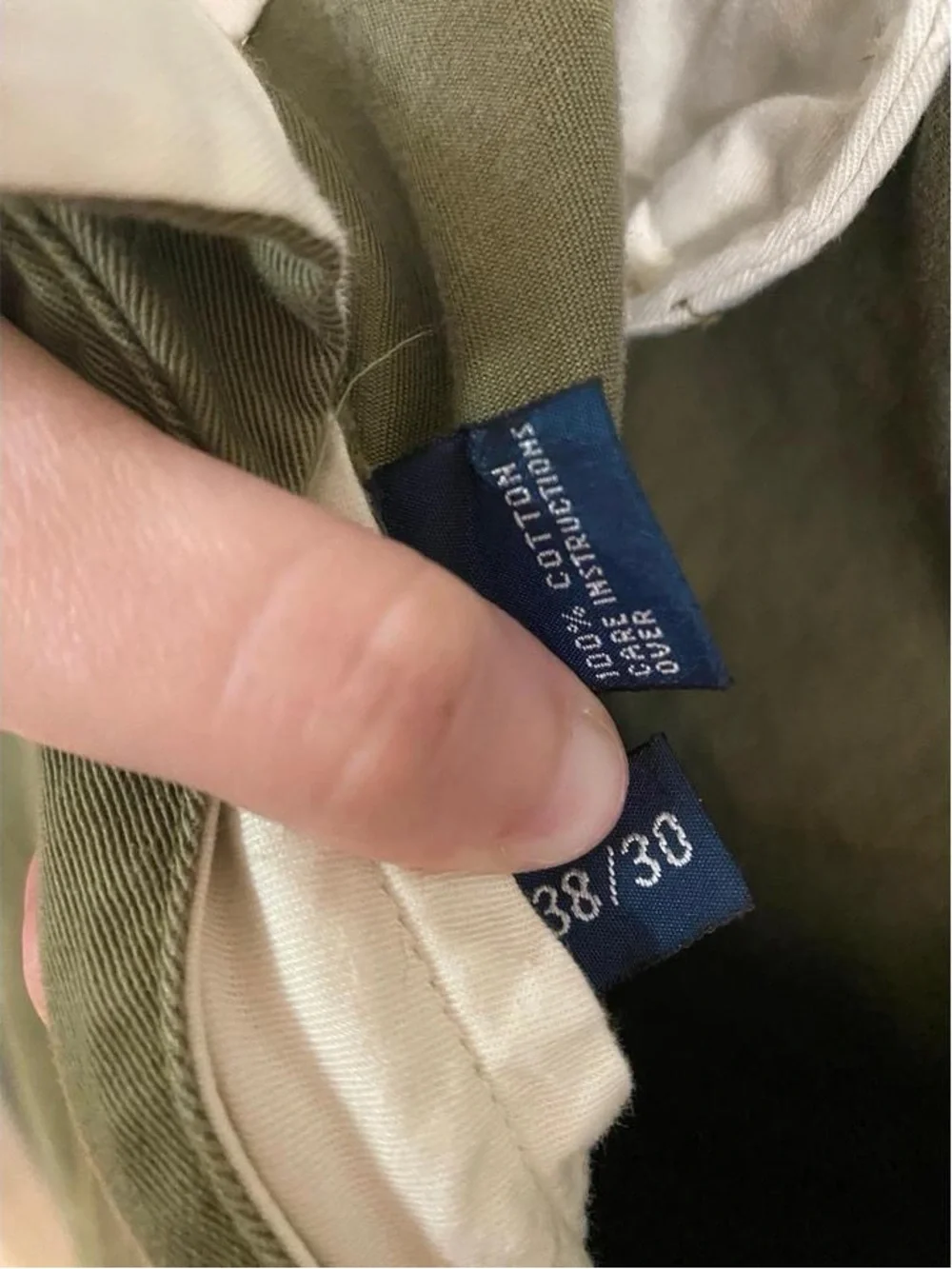 Polo Ralph Lauren Classic Chino Pants Olive Green Men’s 38x30 Cotton Preppy